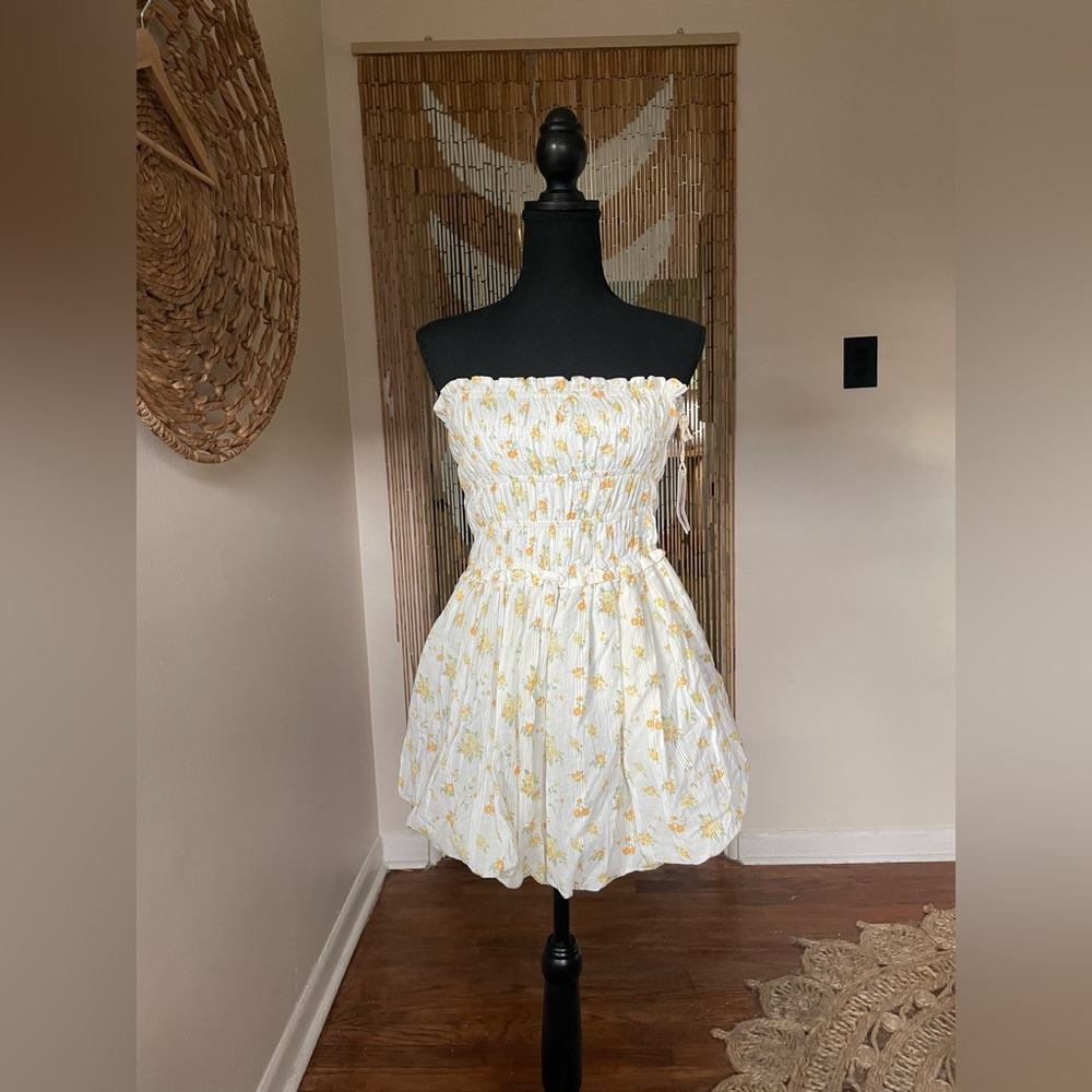 Floral Strapless Dress NWT